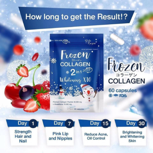 Frozen collagen capsule for whitening skin