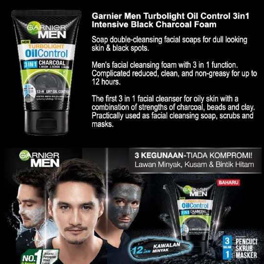 Garnier Men's Turbolight Oil Control Face Wash