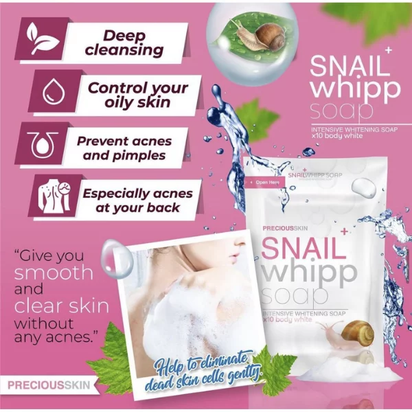 Precious Snail + Whipp Whitening Soap X10