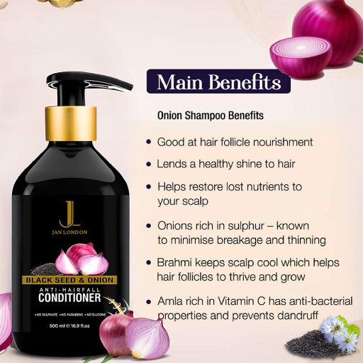 Black Seed & Onion Shampoo For Stop Hair Fall